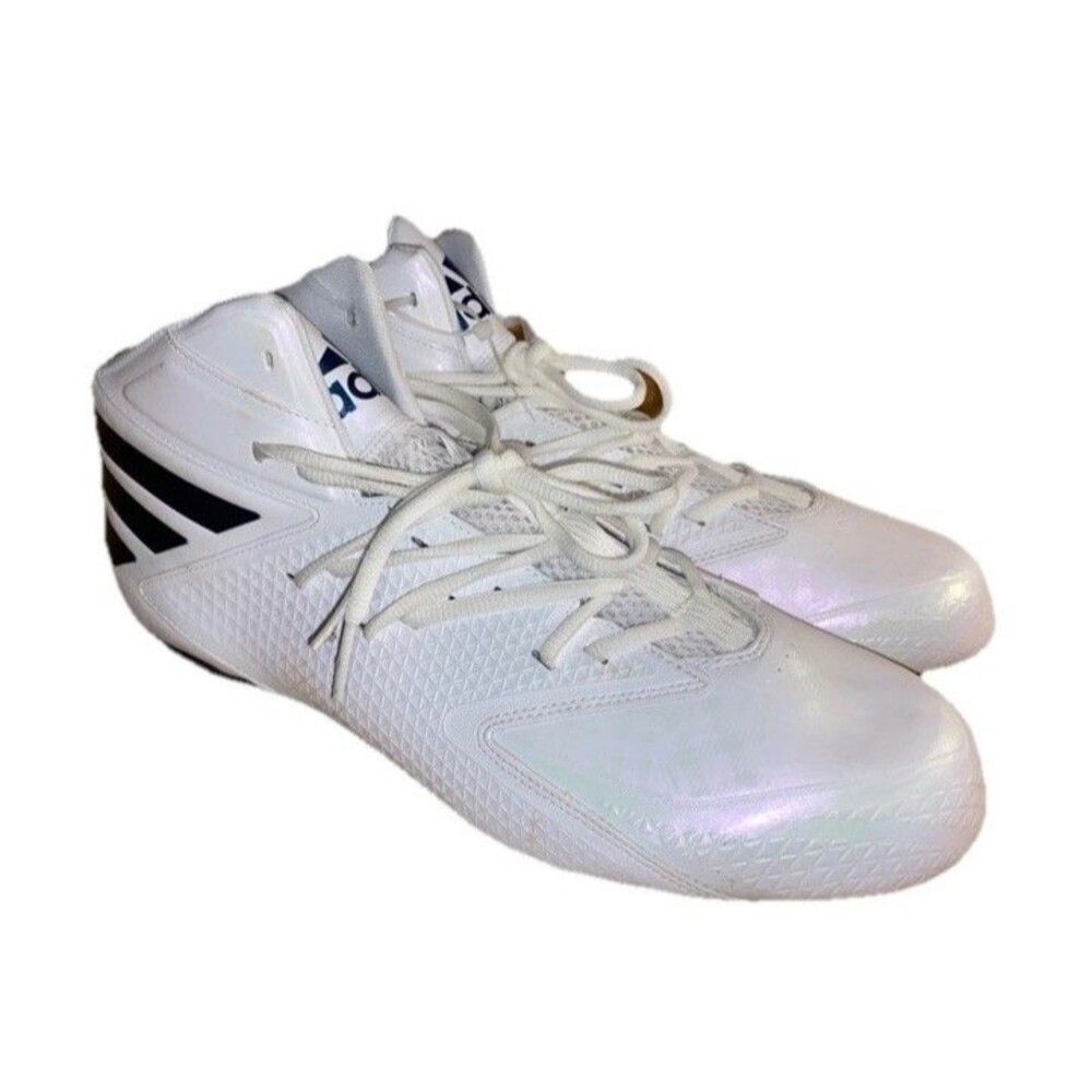 Adidas Freak X Carbon MID Football Cleats White Navy AH1342 13.5 Men's Shoe
